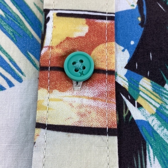 HURLEY- BODEGA PINEAPPLE WOVEN MENS COLLARED SHORT SLEEVE SHIRT - Picture 9 of 11